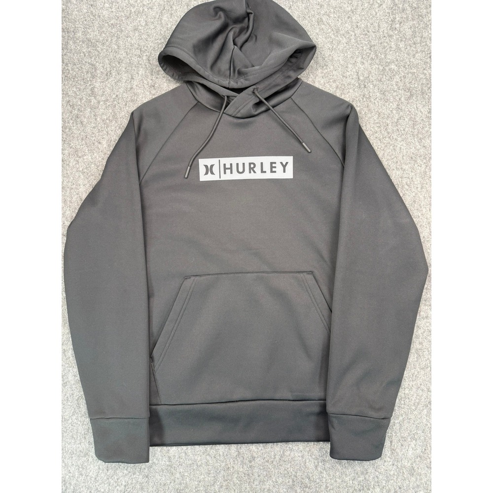 Hurley Mens Solar Fleece Pullover Hoodie Black HFA24VMP-16234 Small